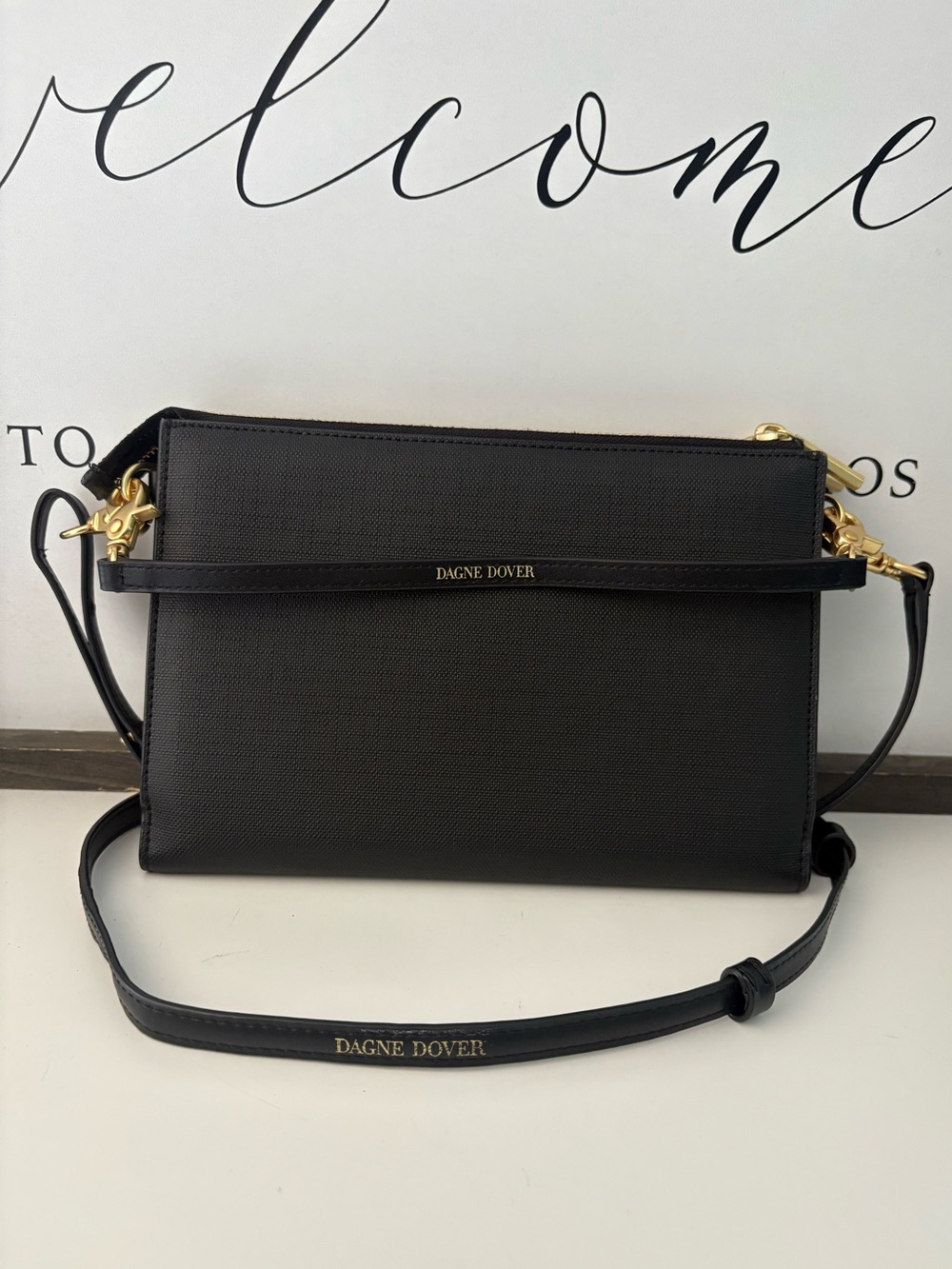 NEW Dagne Dover Essential Wallet Crossbody Graphite Travel Handsfree Purse